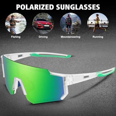 STORYCOAST Polarized Sports Sunglasses for Men Women,Driving Fishing Cycling Mountain Bike Sunglasses UV400 Protection - Image 7