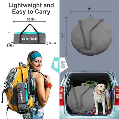 Gorich Beach Tent Sun Shelter for 3/4-5/6-7/8-10 Person with UPF 50+ UV Protection, Lightweight & Easy Setup Beach Shade Canopy, Portable Shade Tent Cabana - Image 4