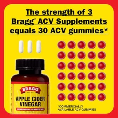 Bragg Apple Cider Vinegar Capsules with Vitamin D and Zinc - 90 Capsules - Supports The Immune System - Image 5