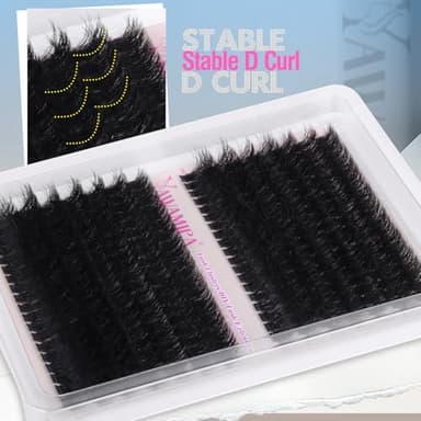 Yawamica Wispy Eyelash Clusters 12-18mm Mix 80D 100D Volume Fluffier Cluster Lashes D Curly Lash Clusters 280PCS Individual Lashes DIY Lash Extension by Self - Image 5