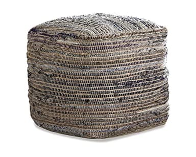 Signature Design by Ashley Absalom Hemp Pouf, 16 x 16 Inches, Multicolored - Image 1
