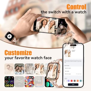 Gydom Smart Watch for Women with Diamond Jewelry Watchband, Alexa Built-in, IP68 Waterproof Fitness Tracker with Bluetooth Call, 1.8" Smartwatch with Heart Rate/SpO2/Sleep Monitor, 110+ Sports Mode - Image 3