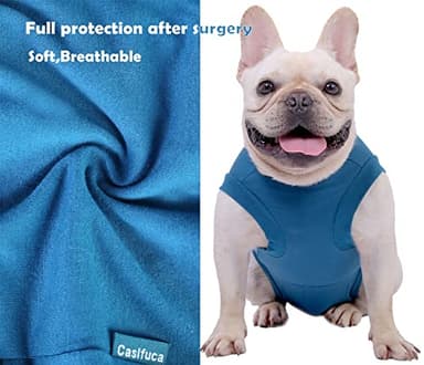 Caslfuca Dog Surgery Recovery Suit - After Spay, Abdominal Wounds Post Surgical Recovery, Anti Licking Breathable Dog Onesies for Small, Medium & Large Pet, Alternative Bandages Cone E-Collar - Image 2