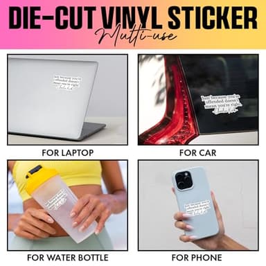 VOTANTA (3 Pcs, 3 inch) - Just Because You're Offended Doesn't Mean You're Right Sticker, Charlie Kirk Quote Stickers, Freedom Patriotic Republican Gifts Decoration for Laptops, Phones, Water Bottles - Image 2