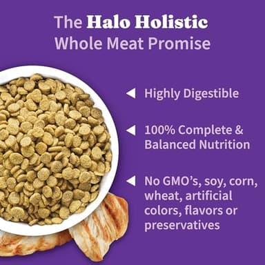 Halo Holistic Small Breed Dog Food, Cage Free Chicken & Brown Rice Recipe, Healthy Grains Dry Dog Food, Complete Digestive Health, 3.5 lb Bag - Image 5