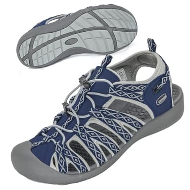 GRITION Hiking Sandals Women Closed Toe, Waterproof Lightweight Adjustable Hiking Athletic Sandals, Breathable For Beach Summer Adventure Comfortable Outdoor Sport (7 US, Navy) - Image 5