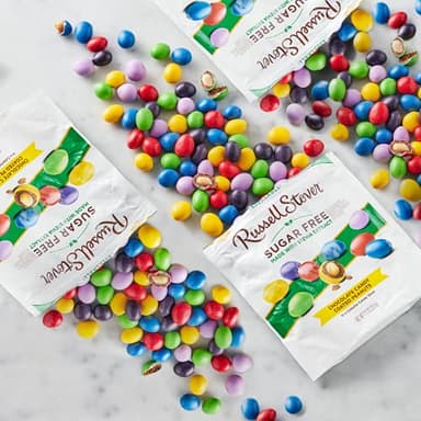 Russell Stover Sugar Free Chocolate Candy Coated Peanut Gems, 7.5 Ounce Bag (Pack of 5) - Image 4