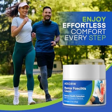 AOSORW Plantar Fasciitis Relief Cream - Natural Herbal Formula for Foot, Heel Spur, Ankle, Leg & Hand Discomfort - Premium Health Care Products - 60g / 2.1 Oz - Image 6