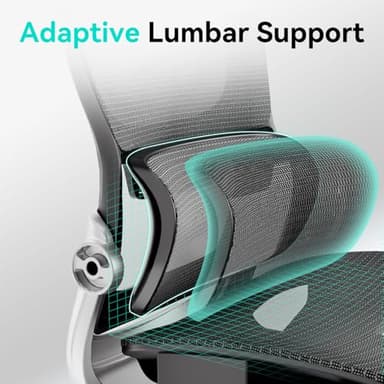 Ergonomic Ofice Chair with Adaptive BackrestSGS Class 4 Gas Clylinder and Flip-Up Armrests,Breathable Mesh, Adiustable Headres - Image 5