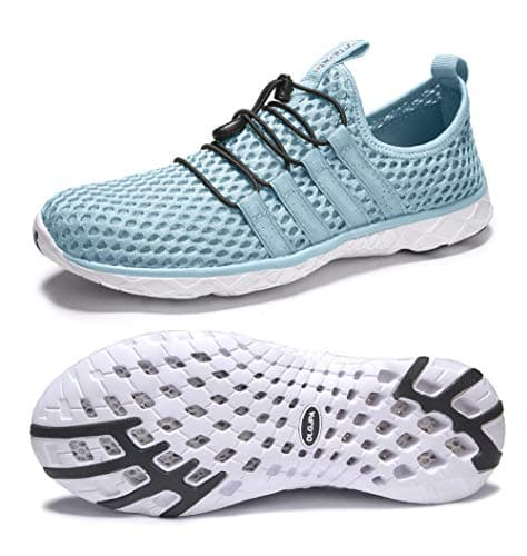 DLGJPA Women's Lightweight Quick Drying Water Shoes for Beach or Water Sports Slip On Walking Shoes Moonlight 7.5 Lightblue - Image 1
