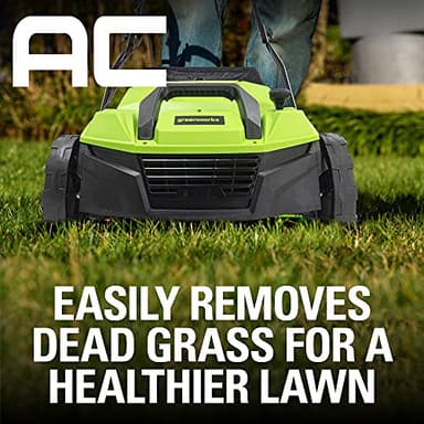 Greenworks 13 Amp 14-Inch Corded Dethatcher / Scarifier, DT13B00 - Image 8