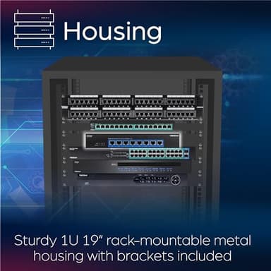 TRENDnet 8-Port 10G Switch, TEG-S708, 8 x 10G RJ-45 Ports, 160Gbps Switching Capacity Rack mountable, Ethernet Splitter, NDAA & TAA Compliant, Lifetime Protection, Black - Image 6