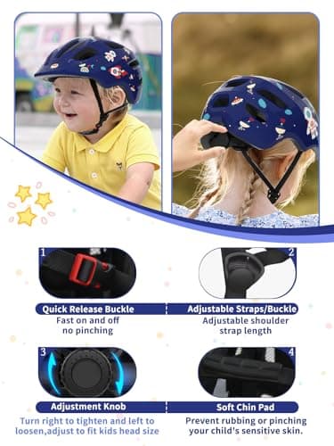 XJD Toddler Helmet Kids Bike Helmet Multi-Sport Adjustable Skateboard for Kids Boys Girls Infant Lightweight for Age 1 and Older - Image 4