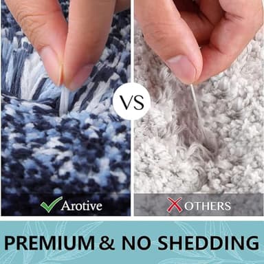 Arotive Microfiber Bathroom Rugs, Shaggy Soft and Absorbent Bath Rug, Non-Slip, Thick Plush Machine Washable Dry Bath Mats for Bathroom, Tub and Shower, 36x24, Dark Blue - Image 6