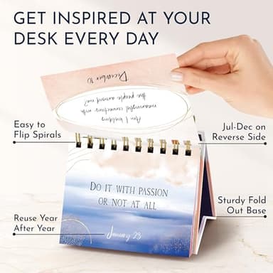 Motivational Calendar - Daily Flip Calendar with Inspirational Quotes - Inspirational Desk Decor for Women, Office Decor for Women Desk, Inspirational Gifts for Women, Desk Accessories for Women - Image 5