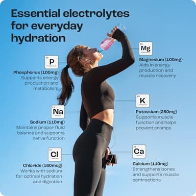 KEY NUTRIENTS Multivitamin Electrolytes Powder No Sugar - Fresh Pink Lemonade Electrolyte Powder - Endurance & Energy Supplement - Hydration Powder - No Calories - 90 Servings - Made in USA - Image 5