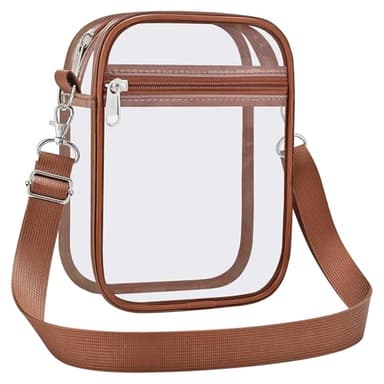USPECLARE Clear Purse Stadium Transparent Messenger Bag Stadium Approved for Men and Women Clear CrossBody Bag - Image 7