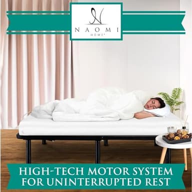 Naomi Home Serenity Full Adjustable Bed Base, Zero Gravity, Wireless Remote, USB Ports, 800 lb Capacity, Black Metal Frame, Easy Assembly for Enhanced Comfort and Relaxation - Image 7