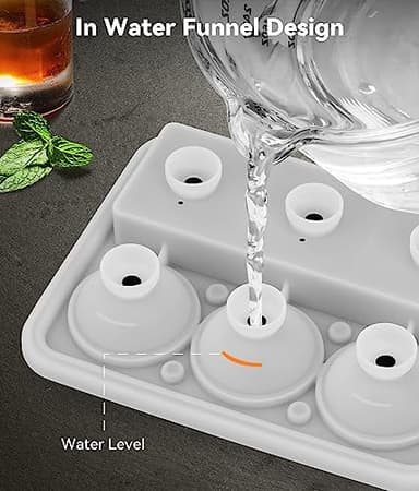 Ice Cube Tray with Lid, Silicone Ice Molds with Round, Square, Diamond, Rose, Large Ice Cube Mold for Whiskey, Bourbon, Cocktails, Easy Release BPA Free, Set of 2 - Image 4