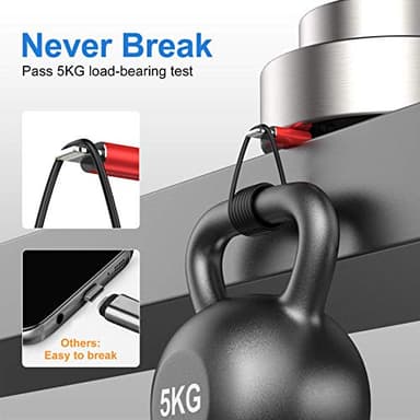 1ft iPhone Charger Short Lightning Cable, 3-Pack MFi-Certified iPhone Charger Cable 1 Foot Charging Cord for iPhone 12 11 Pro X XS Max XR/8 Plus/7 Plus/6/6s Plus/5s /5c/iPad Mini Air(red) - Image 3