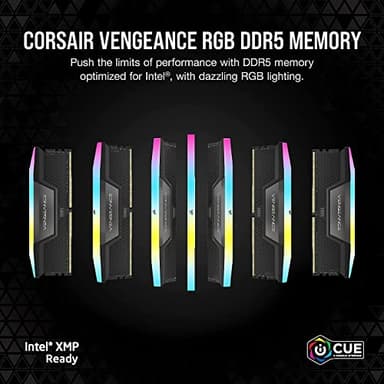 CORSAIR VENGEANCE RGB DDR5 RAM 64GB (2x32GB) 6000MHz CL30 Intel XMP iCUE Compatible Computer Memory - Black (CMH64GX5M2B6000C30) - Image 2