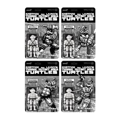 Super7 Teenage Mutant Ninja Turtles Leonardo (Comic Grayscale) - 3.75" TMNT Action Figure with Accessories Classic Cartoon Collectibles - Image 6