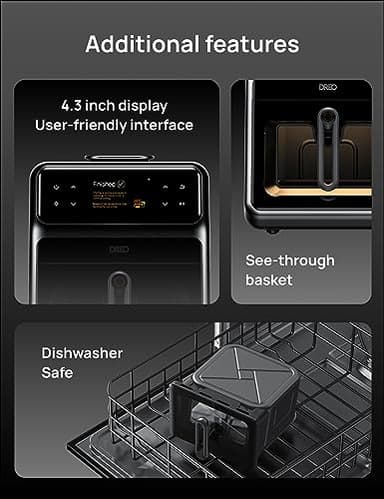 Dreo ChefMaker Combi Fryer, Cook like a pro with just the press of a button, Smart Air Fryer Cooker with Cook probe, Water Atomizer, 3 professional cooking modes, 6 QT - Image 8