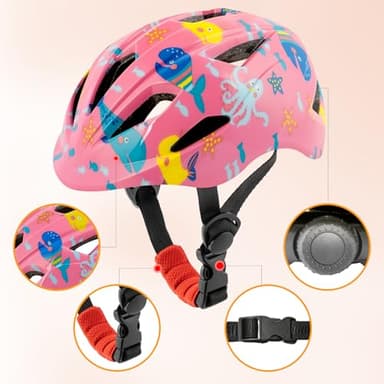 Bike Helmet Toddlers Kids for Gift - Toddler Bicycle Helmets for 2 3 4 5 6 7 8 Year Old Girls Boys - Skate Board Scooter Helmet Ages 3-5 5-8 - Small Christmas Xmas Birthday Gifts for Kid Girl Boy - Image 3