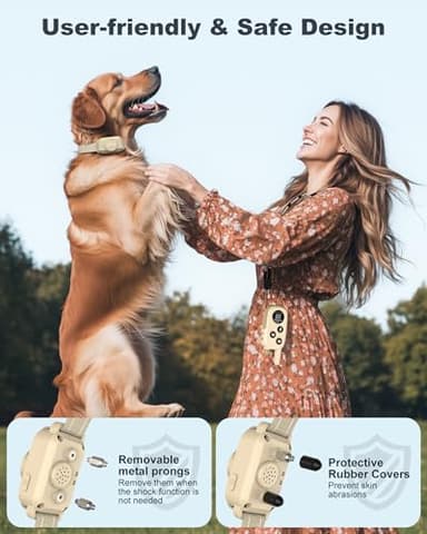 Jugbow Dog Shock Collar - 4200FT Dog Training Collar with Remote for 5-120 lb Large Medium Small Dogs, Rechargeable Waterproof IPX8 E Collars with Beep (1-3) Vibration(1-3) Safe Static(0-99) - Image 7