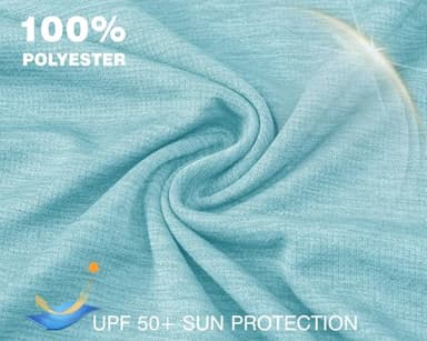 TBMPOY Womens UPF 50+ Sun Protection Hoodie Shirt Long Sleeve Fishing Hiking Outdoor UV Shirt Lightweight Light Blue XXL - Image 4