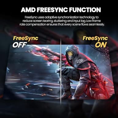 CRUA 27" Curved Gaming Monitor, 180Hz/200Hz FHD 1080P VA Screen 1500R Computer Monitors, 1ms(GTG) with FreeSync, Low Motion Blur, DisplayPort, HDMI, Support Wall Mount Install- Black - Image 7