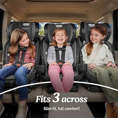 Graco SlimFit3 LX 3-in-1 Slim Car Seat, Rear Facing, Forward Facing to Highback Booster Car Seat, Katrina - Image 3