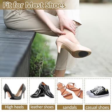 PEASUG 24PcsThick Anti Slip Shoe Grips on Bottom of Shoes, Self Adhesive Non Slip Shoe Pads Stickers, 1mm Rubber High Heels Non-Skid Shoes Gummi Sole Protector, Black - Image 6