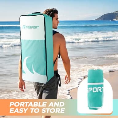 FBSPORT 11' Premium Stand Up Paddle Board, Yoga Board with SUP Accessories & Carry Bag | Wide Stance, Surf Control, Non-Slip Deck, Leash, Paddle and Pump for Youth & Adult - Image 5