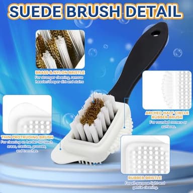 MiotuHome Suede Shoe Cleaner, Suede Cleaner with 4-Side Suede Brush, Shoe Cleaner Removes Dirt & Stain, Shoe Cleaning Kit for All Colors Suede, Nubuck, Boots, Trainer, Leather, Sneaker - Image 6