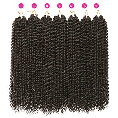 Ubeleco 18 Inch Passion Twist Hair, Water Wave Crochet Hair Passion Twist Crochet Hair for Women Long Bohemian Synthetic Curly Braiding Hair Extensions Passion Twists Braiding Hair (7pcs,#4) - Image 5