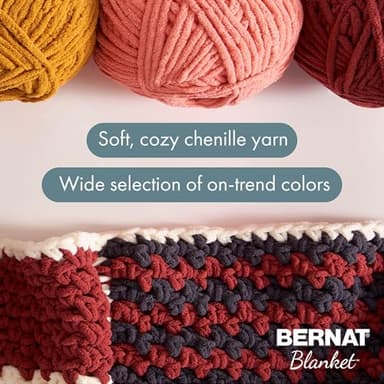 Bernat Blanket BB DEEP SEA Yarn - 2 Pack of 300g/10.5 oz - 100% Polyester - #6 Super Bulky - 220 Yards - Knitting/Crochet - Image 6