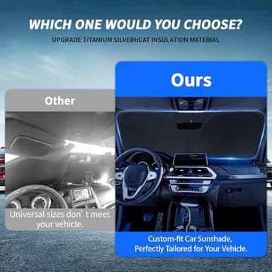 Tacoma Custom Windshield Sun Shade for Toyota Tacoma 2016 2017 2018 2019 2020 2021 2022 2023 2024 2025 Front Window Sunshade Sun Visor 400D Shade Blocks UV Rays Car Accessories - Image 4