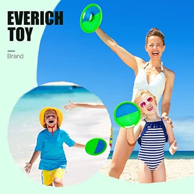 EVERICH Upgraded Toss and Catch Ball Game Set, Outdoor Games for Kids Outdoor Toys Yard Games, Beach Pool Toys for Adults Family 4 Paddles 4 Balls, Great Gifts for Boys Girls 3 4 5 6 7 8-12 Years Old - Image 7