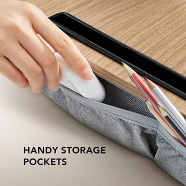 HUANUO Portable Lap Laptop Desk with Pillow Cushion, Fits up to 15.6 inch Laptop, with Anti-Slip Strip & Storage Function for Home Office Students Use as Computer Laptop Stand, Book Tablet - Image 5