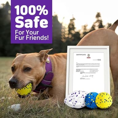 Kimee Dog Balls Upgraded Dog Tennis Balls for Aggressive Chewers, 5.3'' Indestructible Tennis Ball, More Bite-Proof Chew Toys, Long-Lasting Teething Ball for Puppies Small Medium Large Dogs - Image 2