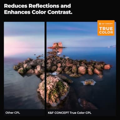 K&F CONCEPT 67mm True Color Variable Fader ND2-32 ND Filter and CPL Circular Polarizing Lens Filter in 1 for Camera Lens Neutral Density Polarizer Filter (Nano-X Series) - Image 4