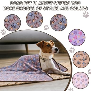 Dono 1 Pack 3 Dog Blankets for Small Dogs, Soft Fluffy Paw Print Pattern Fleece Pet Blanket Warm Sleep Mat, Puppy Kitten Blanket Doggy Mat for Dog Cat Kitten Doggy (40 * 30") - Image 6