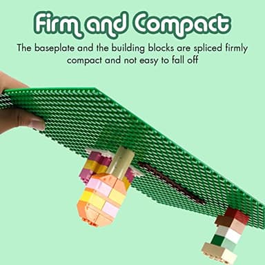 Lekebaby Classic Baseplates Building Base for Building Bricks 100% Compatible with Major Brands-Baseplate 10" x 10", Pack of 6, Green - Image 3
