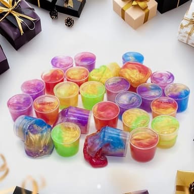 Fervfes 48 Packs Unicorn Galaxy Slime, Colorful Sludgy Gooey Fidget Galaxy Slime Kit for Sensory and Tactile Stimulation, Prize, Party Slime Favors,Easter Basket Stuffers - Image 4