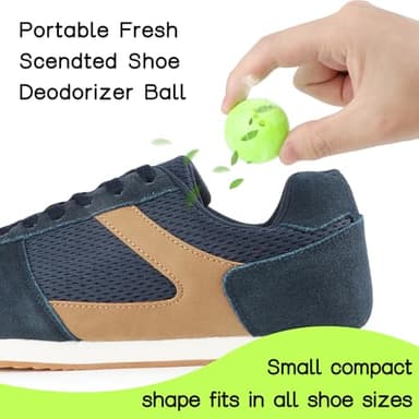 TIESTRA Shoe Deodorizer Balls (6 Pack) – Odor Eaters for Sneaker | Long-Lasting Odor Eliminator Air Freshener for Closet, Locker, Gym Bag, Drawer & Small Spaces | Cologne | Tricolor - Image 2