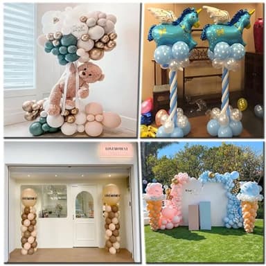 GIMCALO Balloon Arch Stand Kit, 2IN1 Metal Balloon Column Arch with Weighted Water Bag for Birthday, Graduation Ceremony, Baby Baptism, Wedding, Engagement , Various Festival Party Decoration - Image 6
