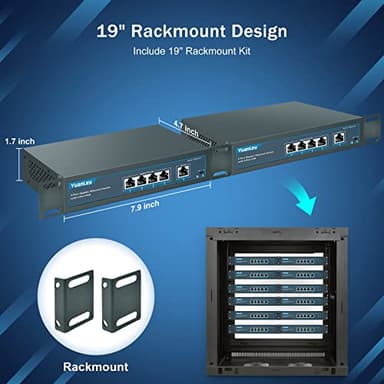 YuanLey 5 Port Gigabit PoE Switch with 4 Port PoE+ 1000Mbps, 802.3af/at 78W Built-in Power, Fanless Metal Unmanaged Plug & Play - Image 5