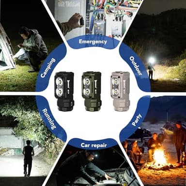 WUBEN E7 1800 Lumen Rechargeable Mini Flashlights with Magnet - Super Bright 6 Modes EDC Flashlight, Typ-C Rechargeable LED; IP68 Pocket Flashlight for Headlamp Use, Rescue, Camping - Image 8