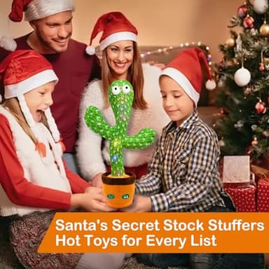 Hunfur Dancing Mimicking Talking Cactus Toy,Funny Gift for Toddler 1 2 3 Year Old Boy Girl,Singing Record Repeat What You Say Light Up Baby Infant Toys 6-12 12-18 Months (Volume Adjustment) - Image 5